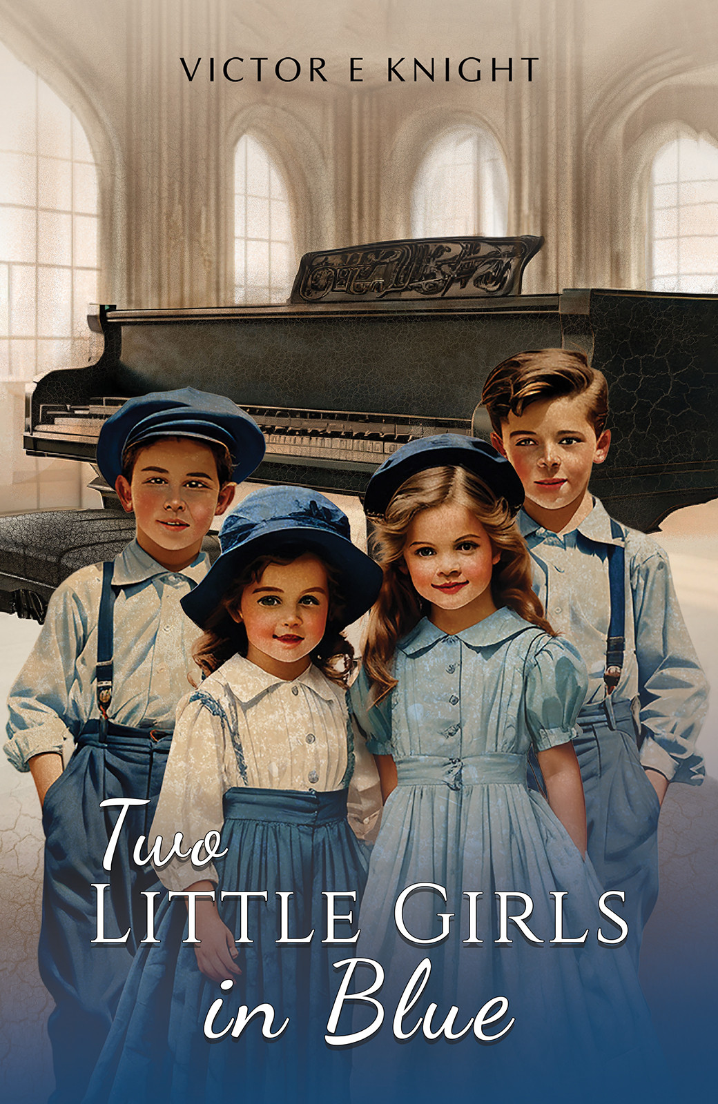 Two Little Girls in Blue