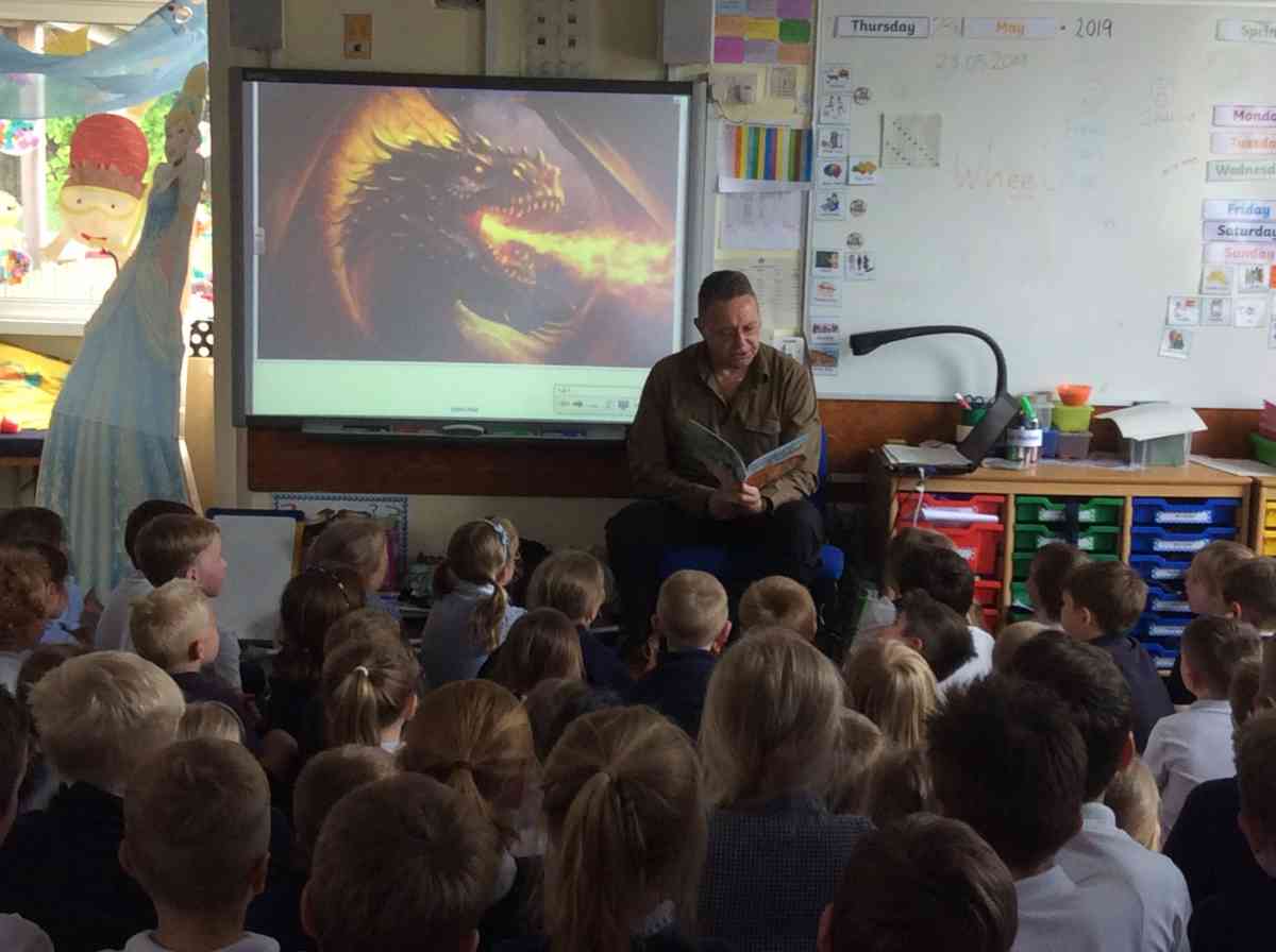 Wayne Griffiths Paid a Visit to the South Milford School