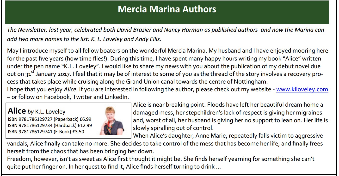K.L. Loveley has Appeared in the February Issue of Mercia Mercury