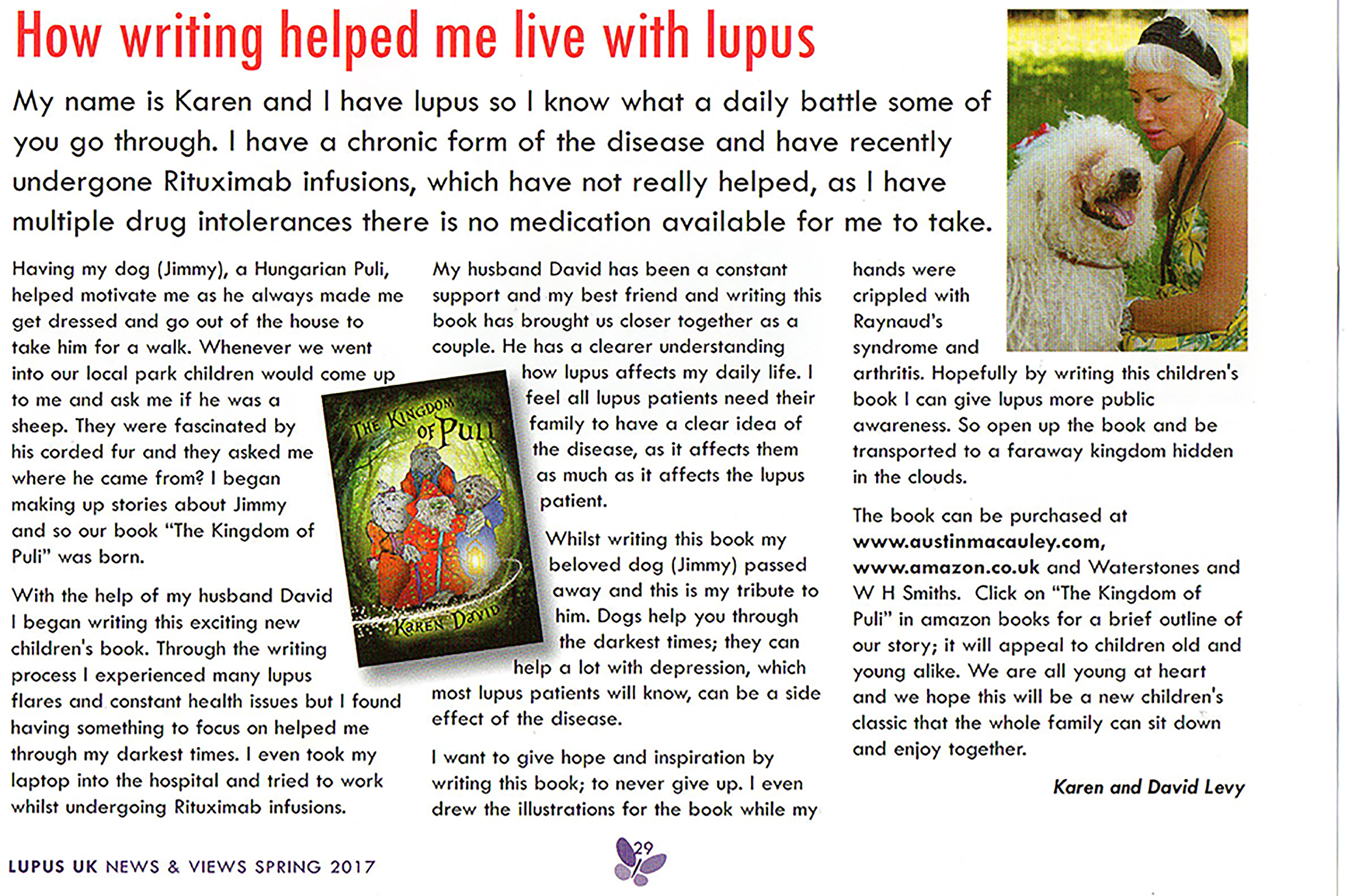 Lupus UK Features Karen David: 'How Writing Helped Me Live with Lupus' 