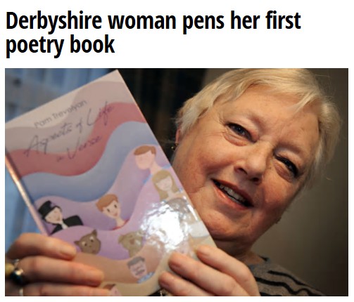 Pam Trevelyan’s Beautiful Poetry Book featured on Derbyshire Times