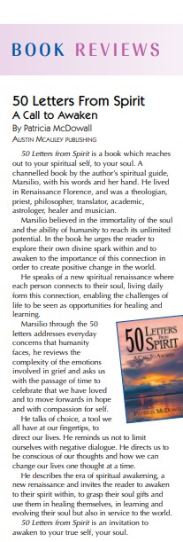 Newlife Magazine presented a review on Patricia McDowall’s ’50 Letters from Spirit’