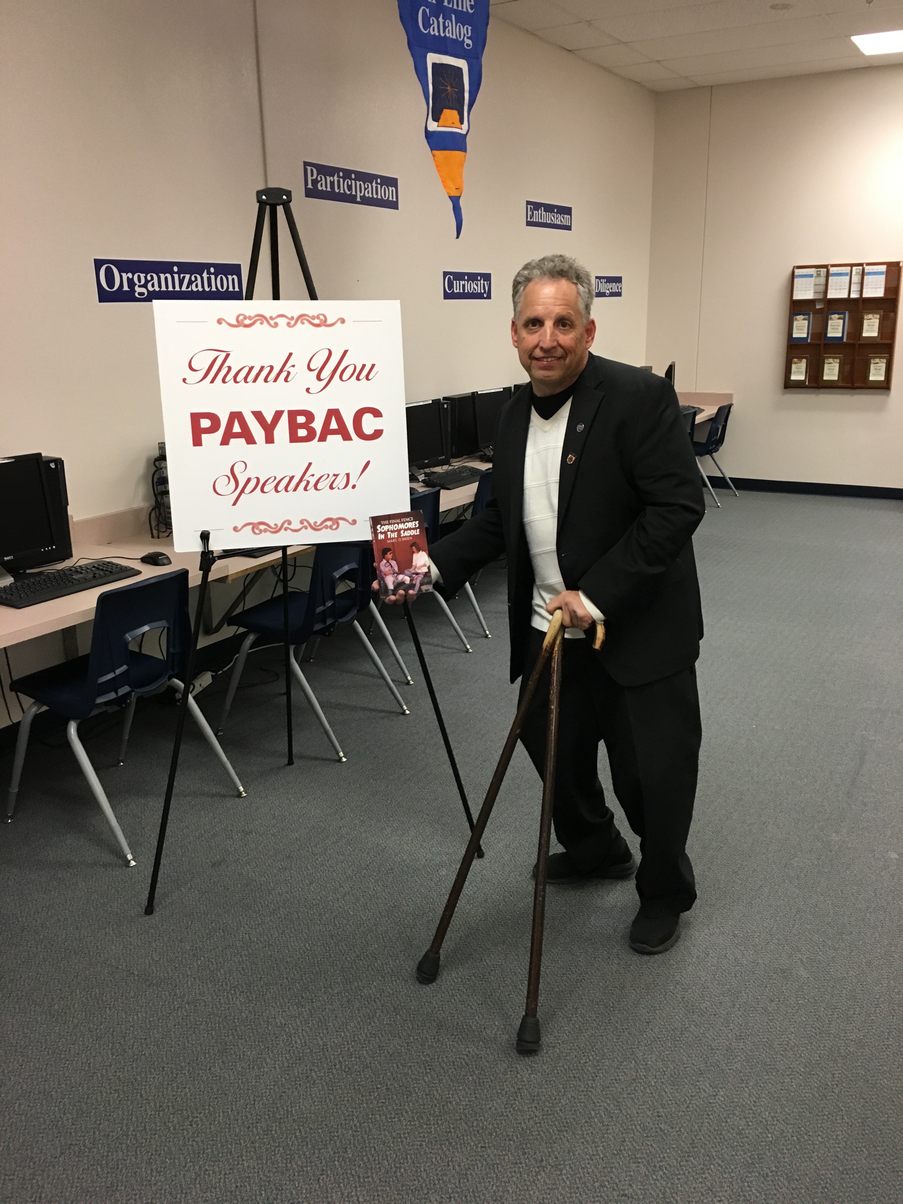 The author, Marc O'Brien attended the Paybac Program at Duane D Keller Middle School
