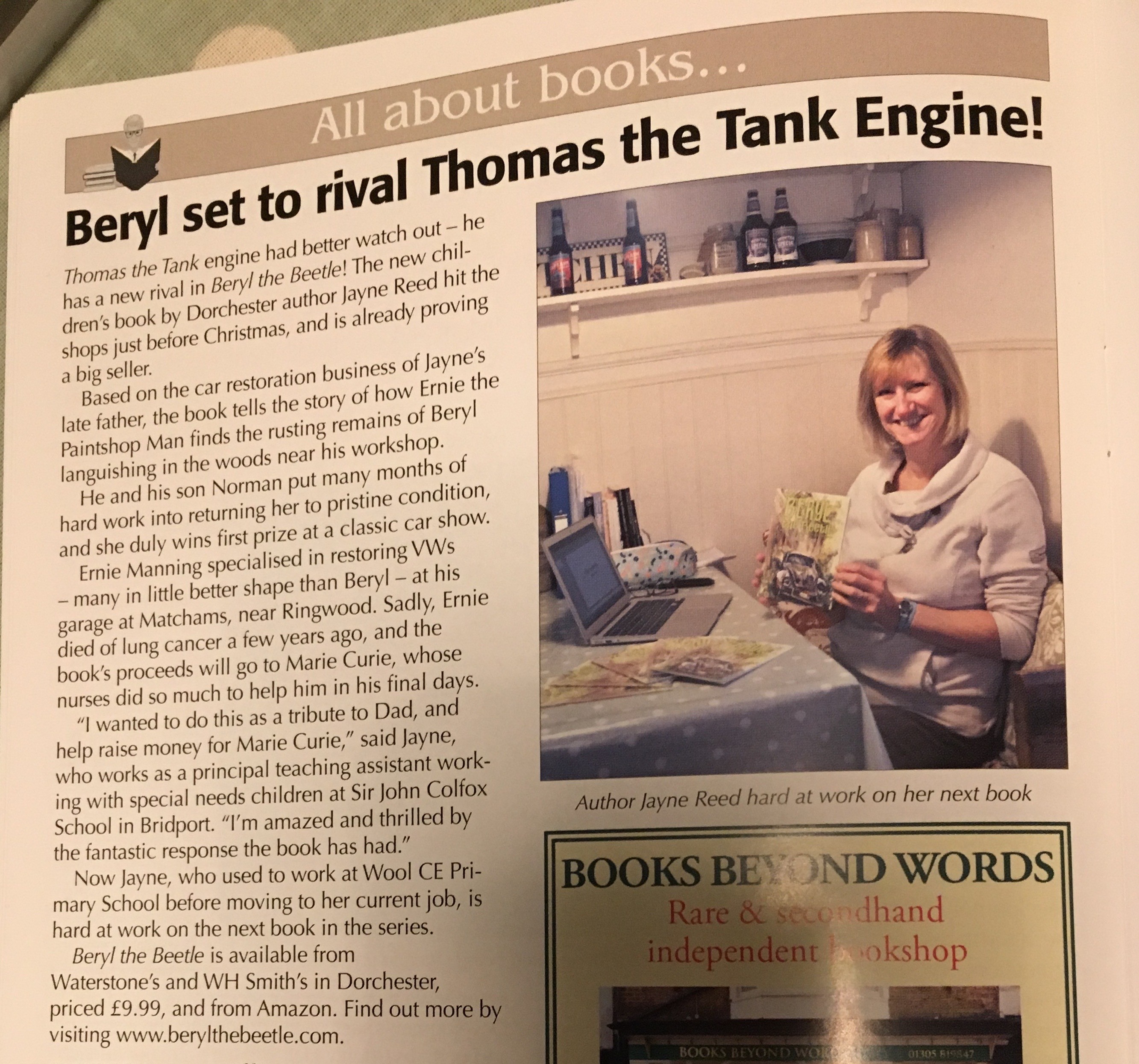 ‘Beryl The Beetle’ By Jayne Reed Featured In Local Dorchester Magazine