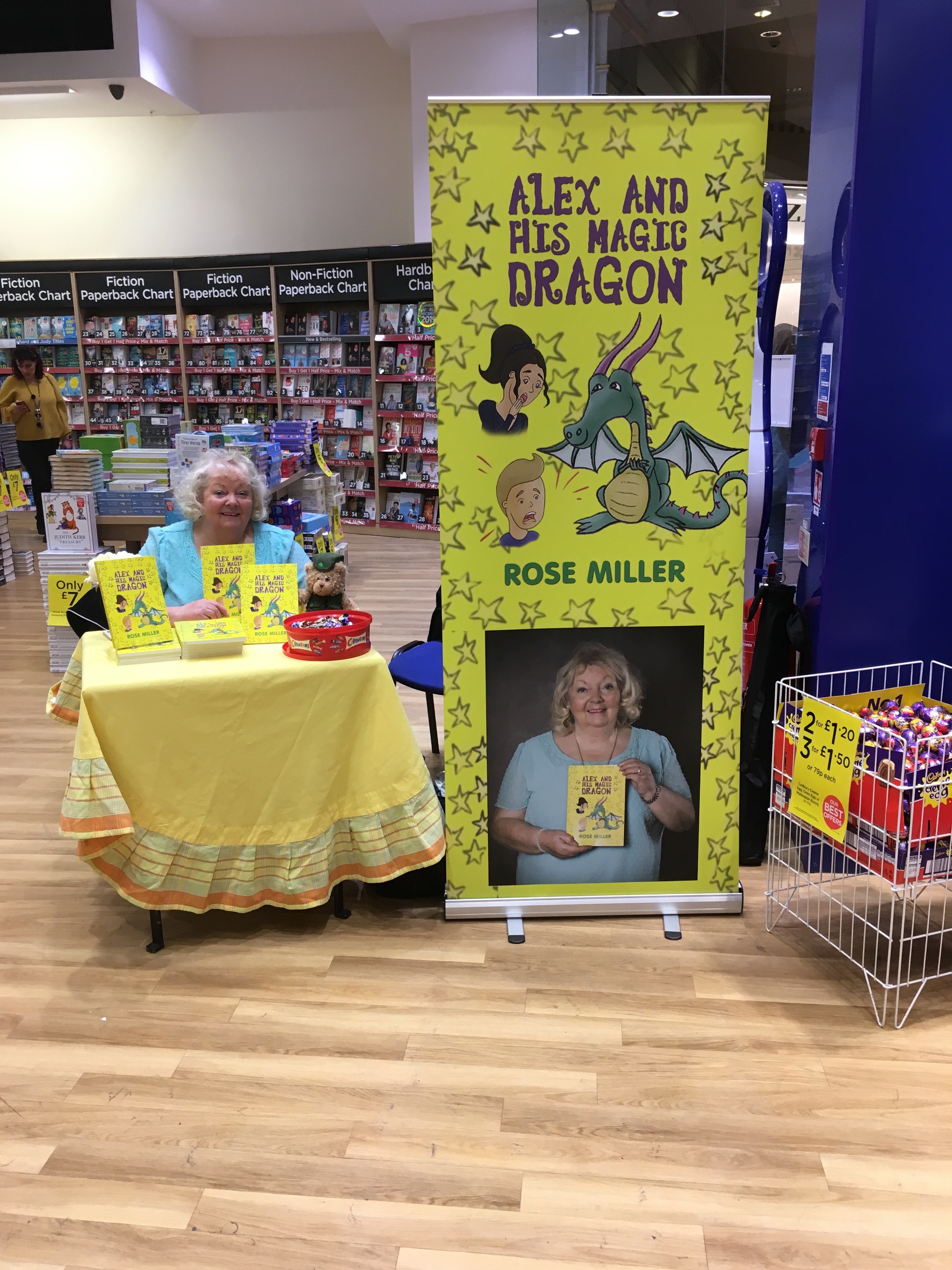 Readers in Manchester got the Signed Copies of ‘Alex and his Magic Dragon’ by Rose Miller 
