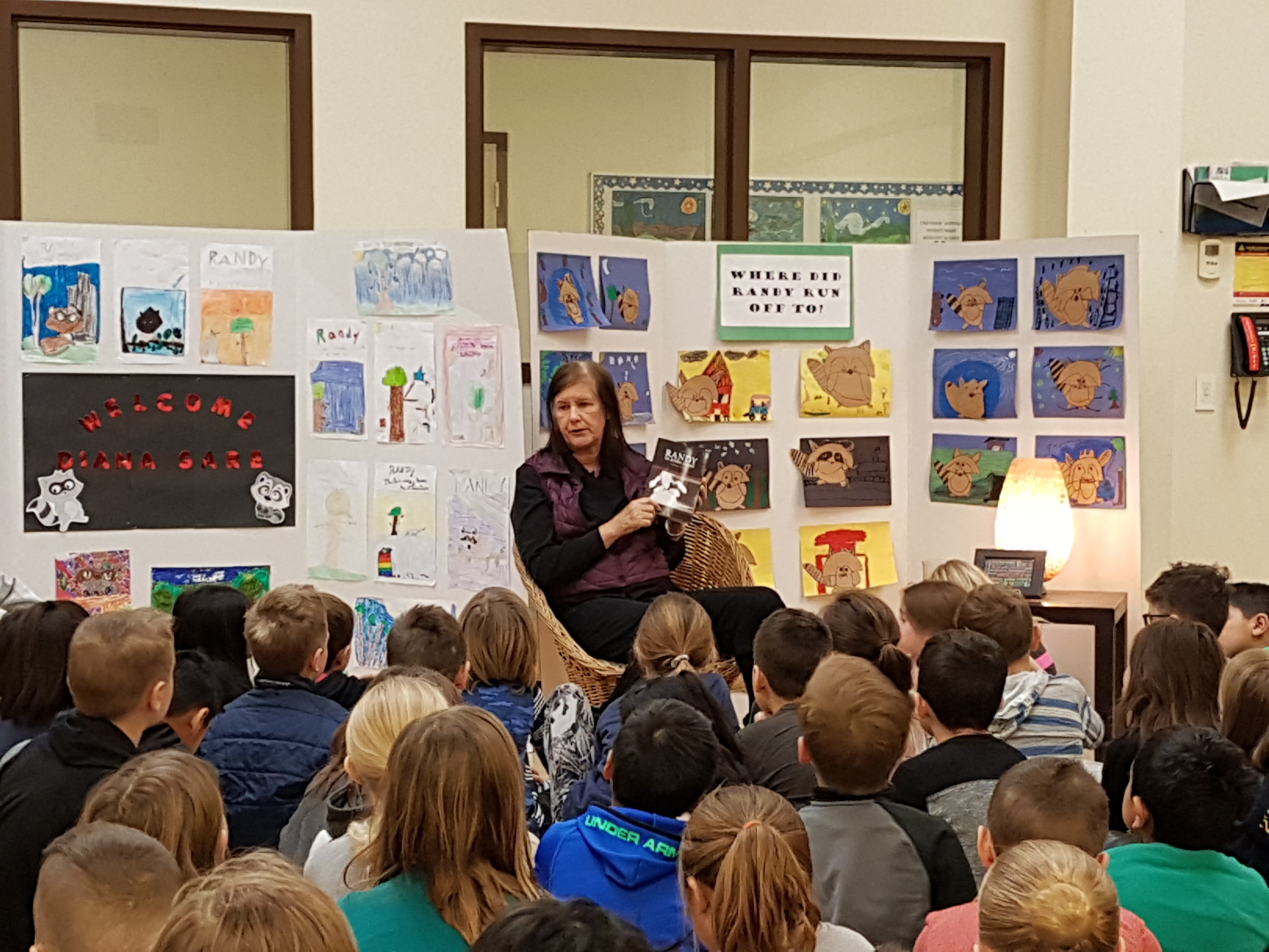 Diana Sare, the Author of ‘Randy The Runaway Raccoon’, Visited a School