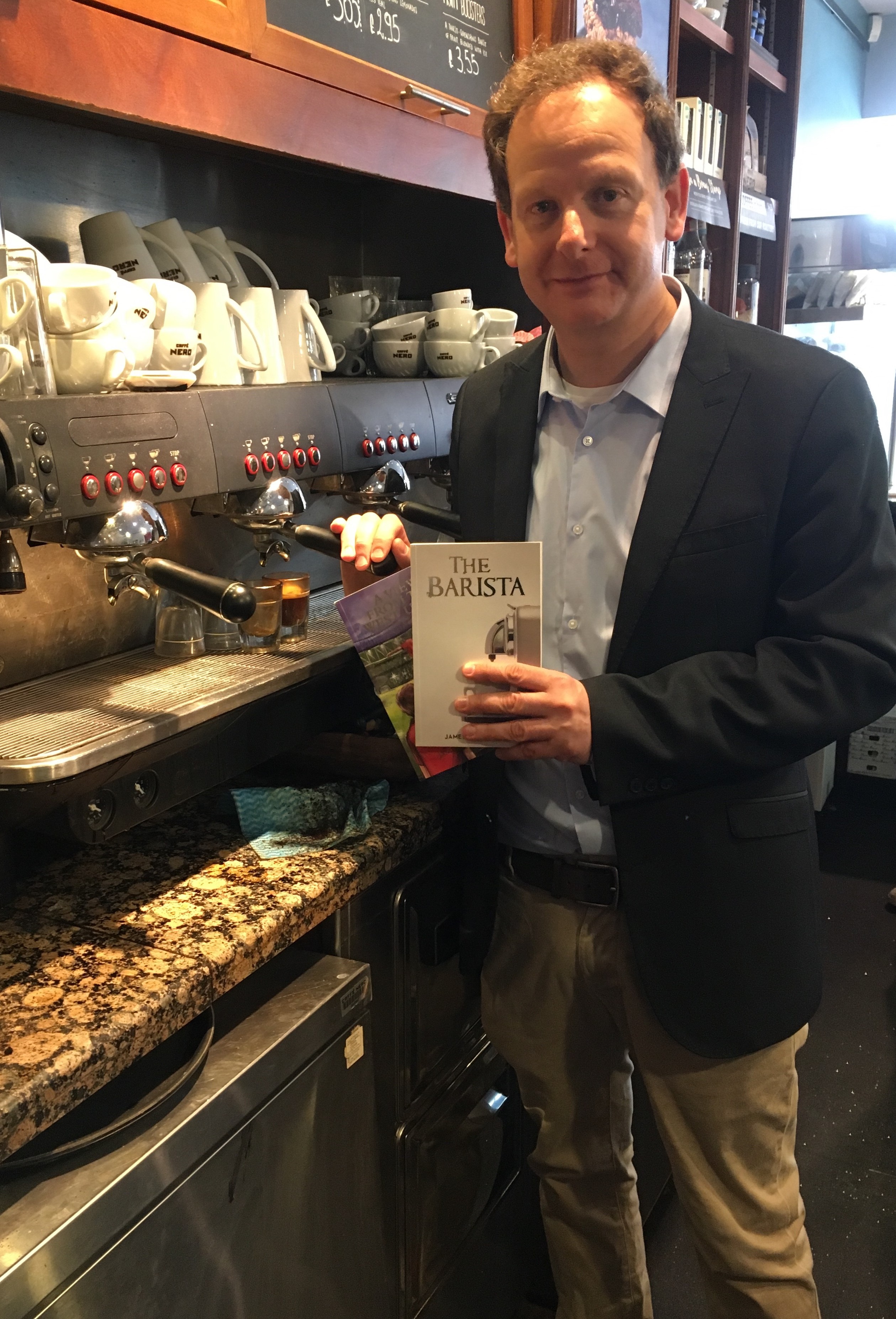 James Harrison visited Café Nero to Promote His Latest Novel The Barista