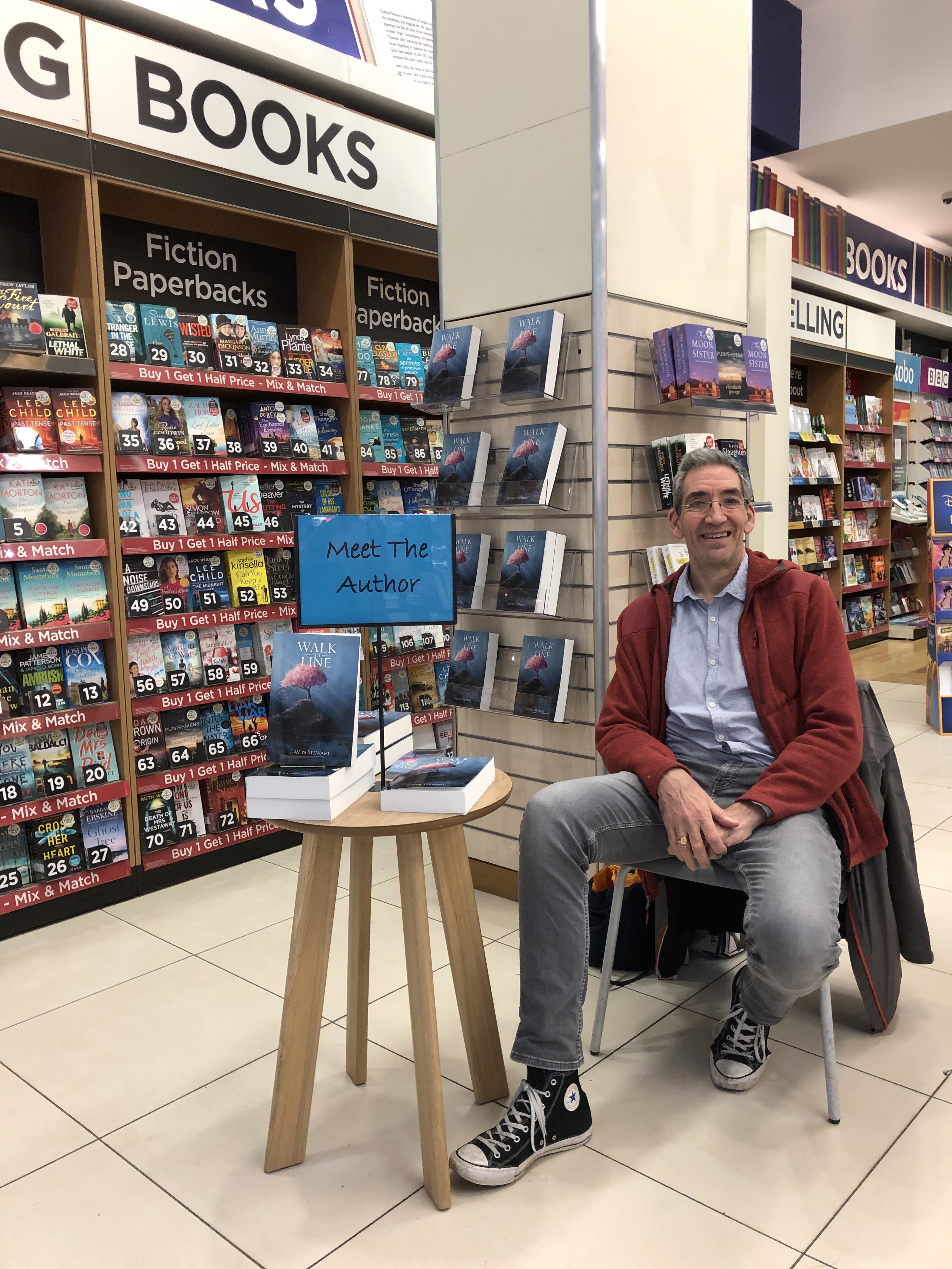 Gavin Stewart, the Author of Walk the Line Attended a Book Signing Event at WHSmith