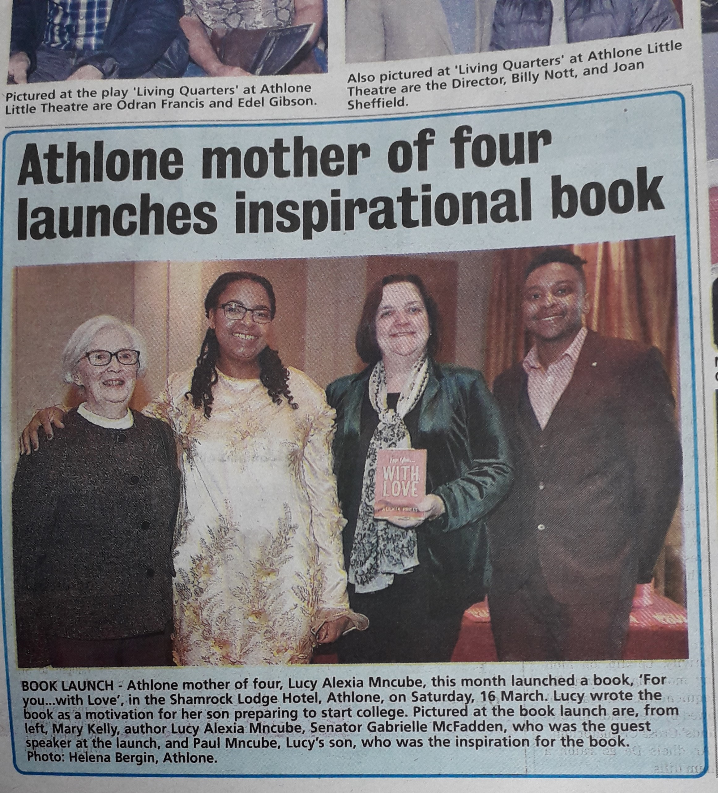 Author For You...with Love, Alexia Press attended her Book’s Launch Event in Shamrock Lodge, Ireland