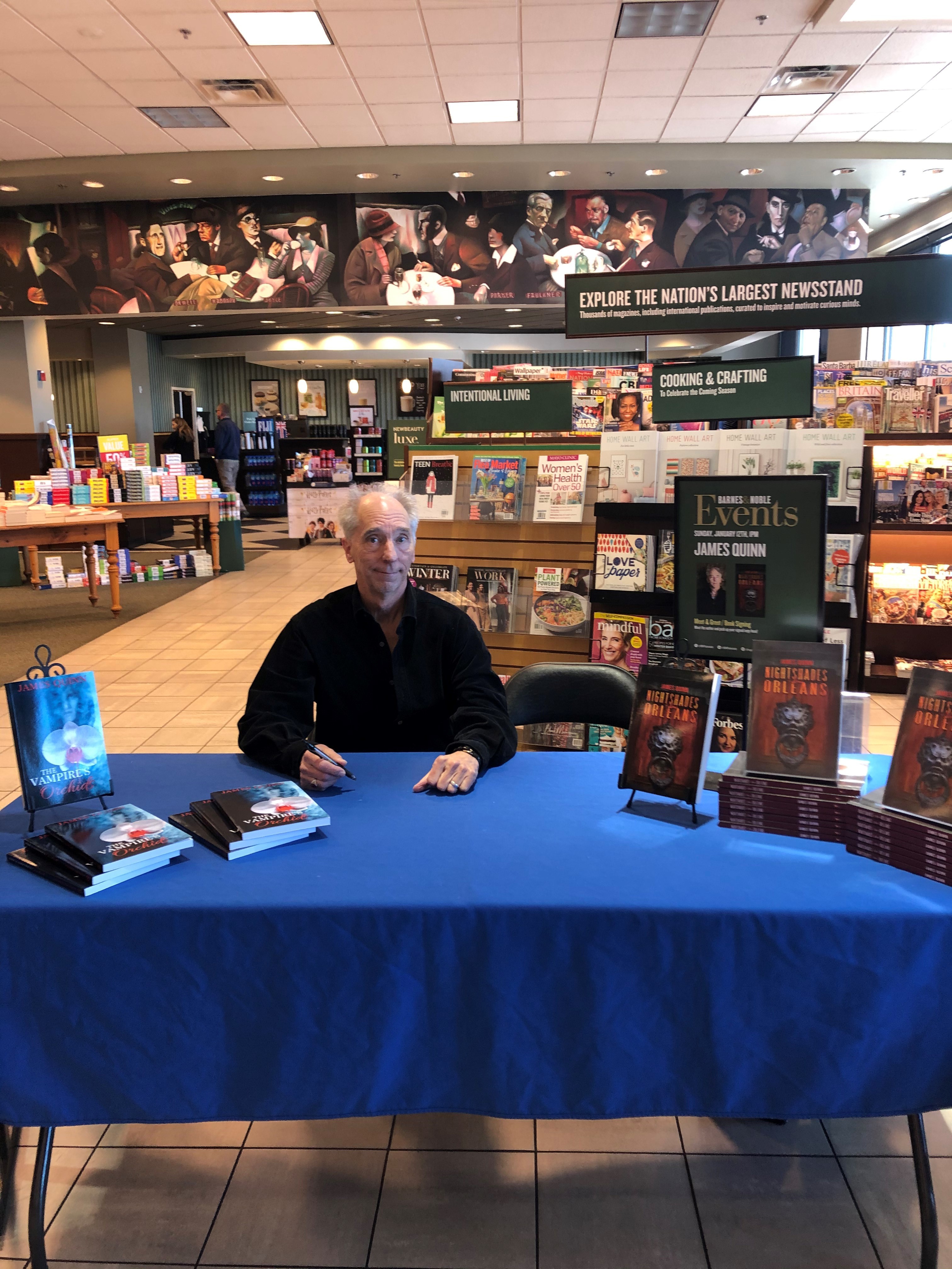 James Quinn, the Author of the Nightshades of New Orleans, attended a Book Signing Event at Barnes & Noble