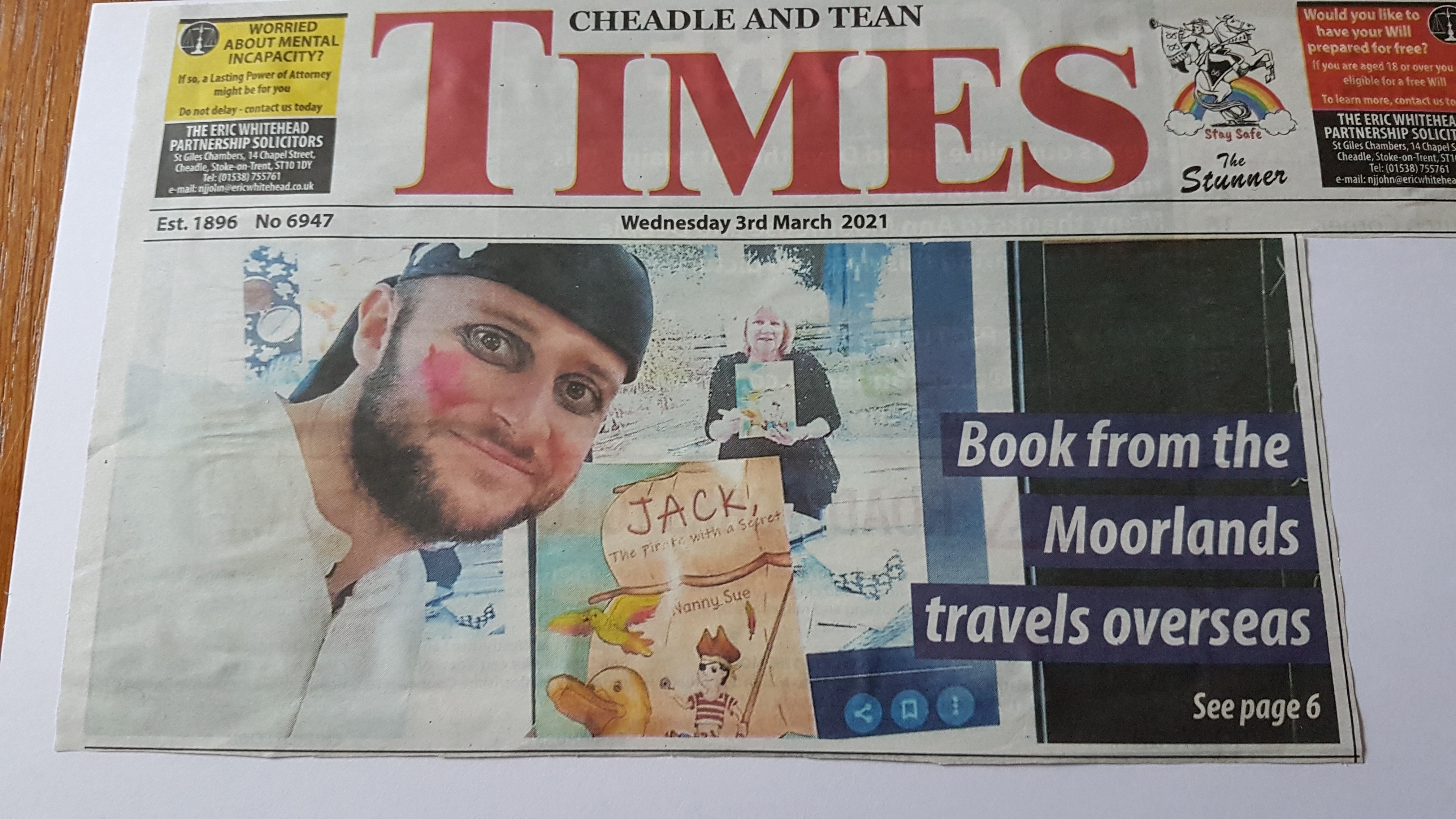 ‘Book from the Moorlands travels overseas,’ Nanny Sue Featured on Cheadle and Tean Times