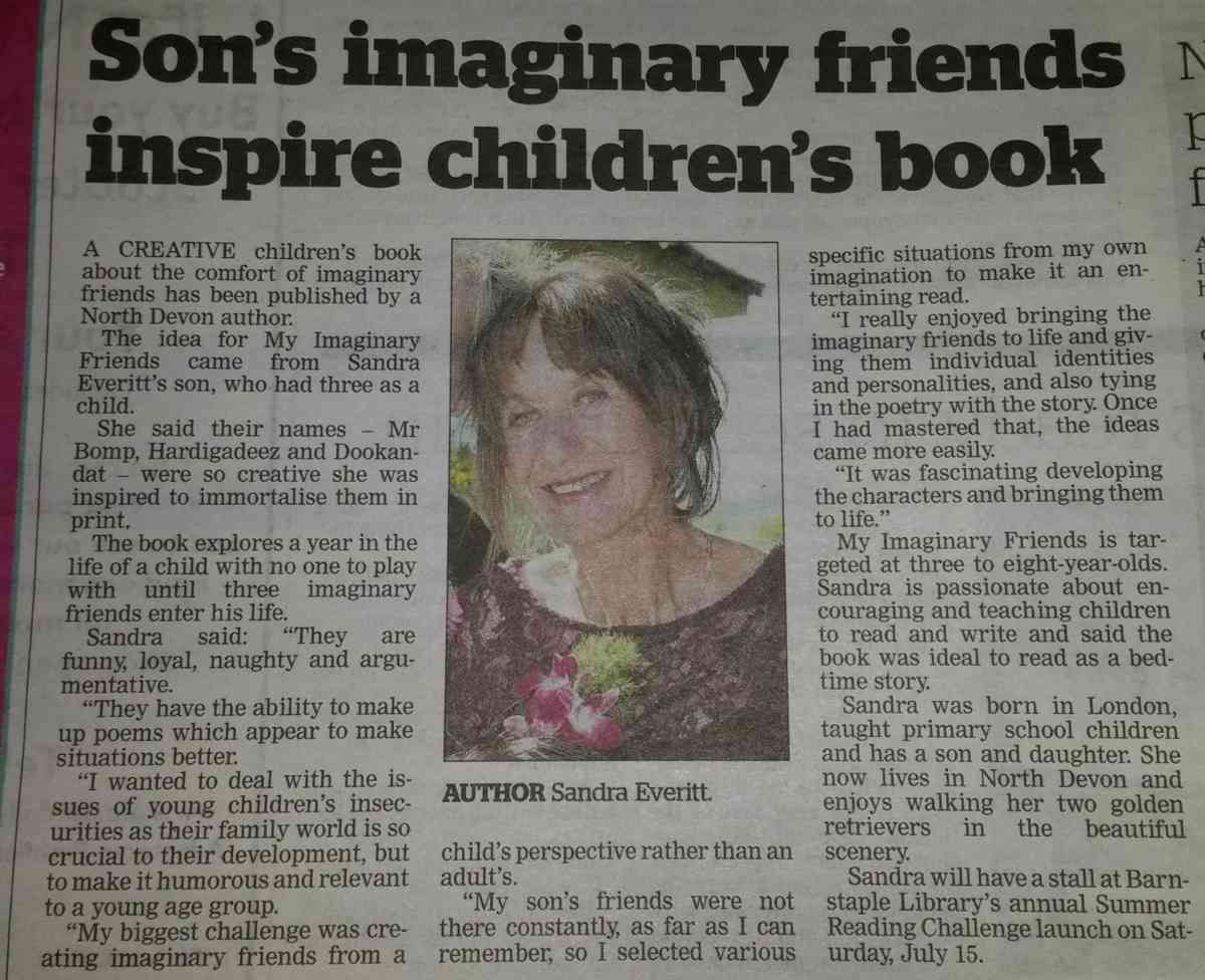 Articles featured on Sandra Everitt's book “My imaginary Friends” | Austin  Macauley Publishers